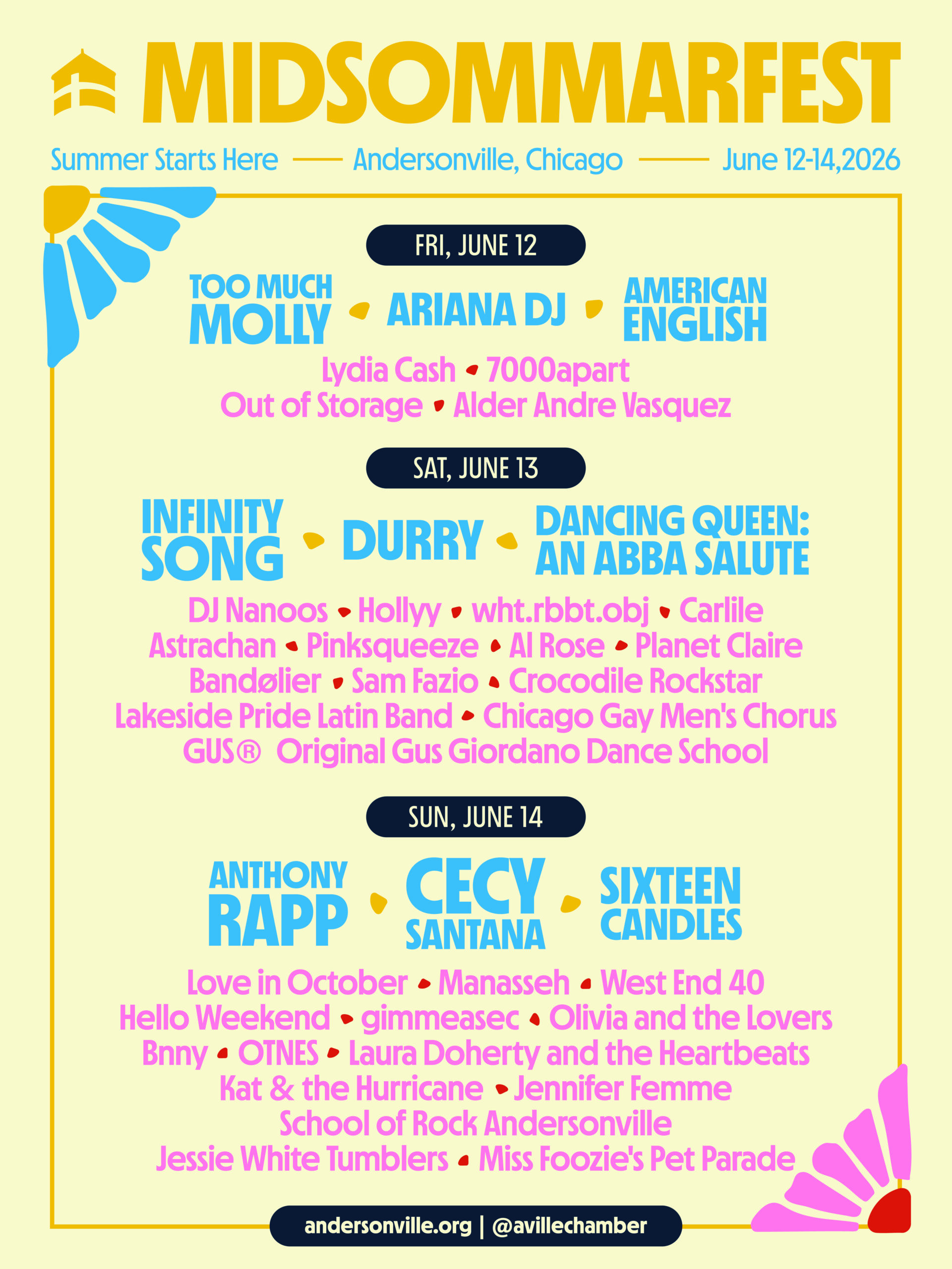 Midsommarfest, Summer Starts Here, Andersonville, Chicago, June 12-14, 2026